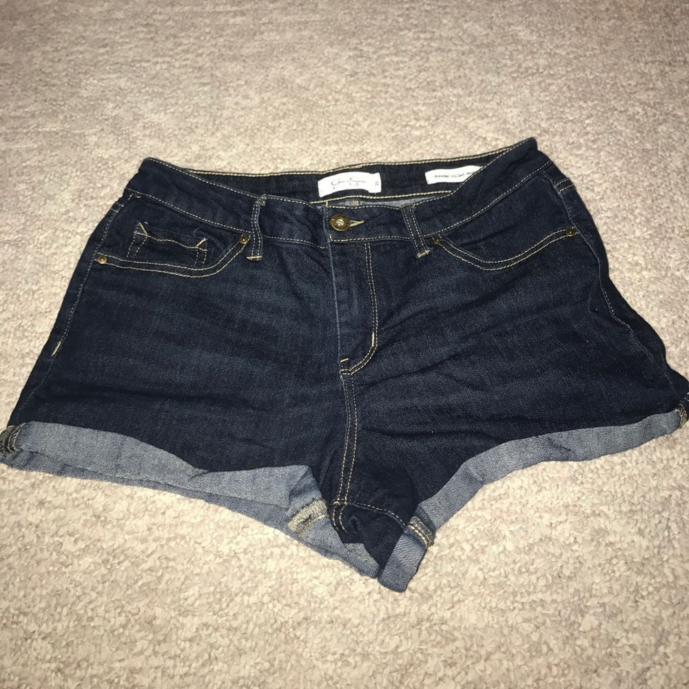 Jessica Simpson blue jean shorts